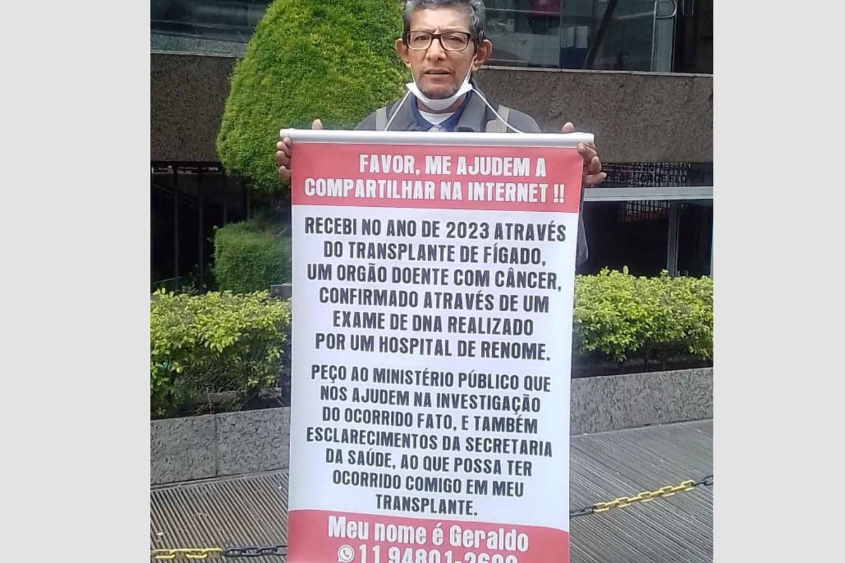 Homem descobre câncer metastático após transplante de fígado