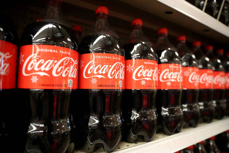 Coca-Cola garrafa de vidro com símbolo de açúcar de cana