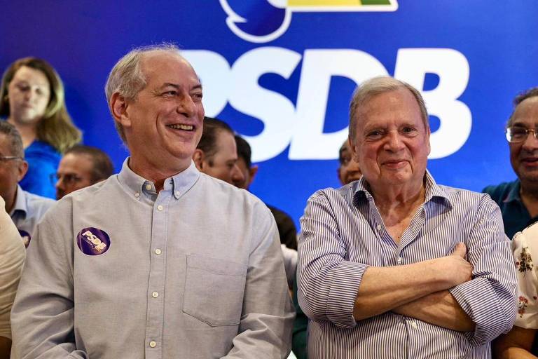 Ciro Gomes discursa em evento de filiação ao PSDB no Ceará.