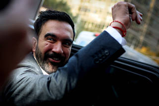Democratic candidate for New York City Mayor, Zohran Mamdani, campaigns in Manhattan, New York City
