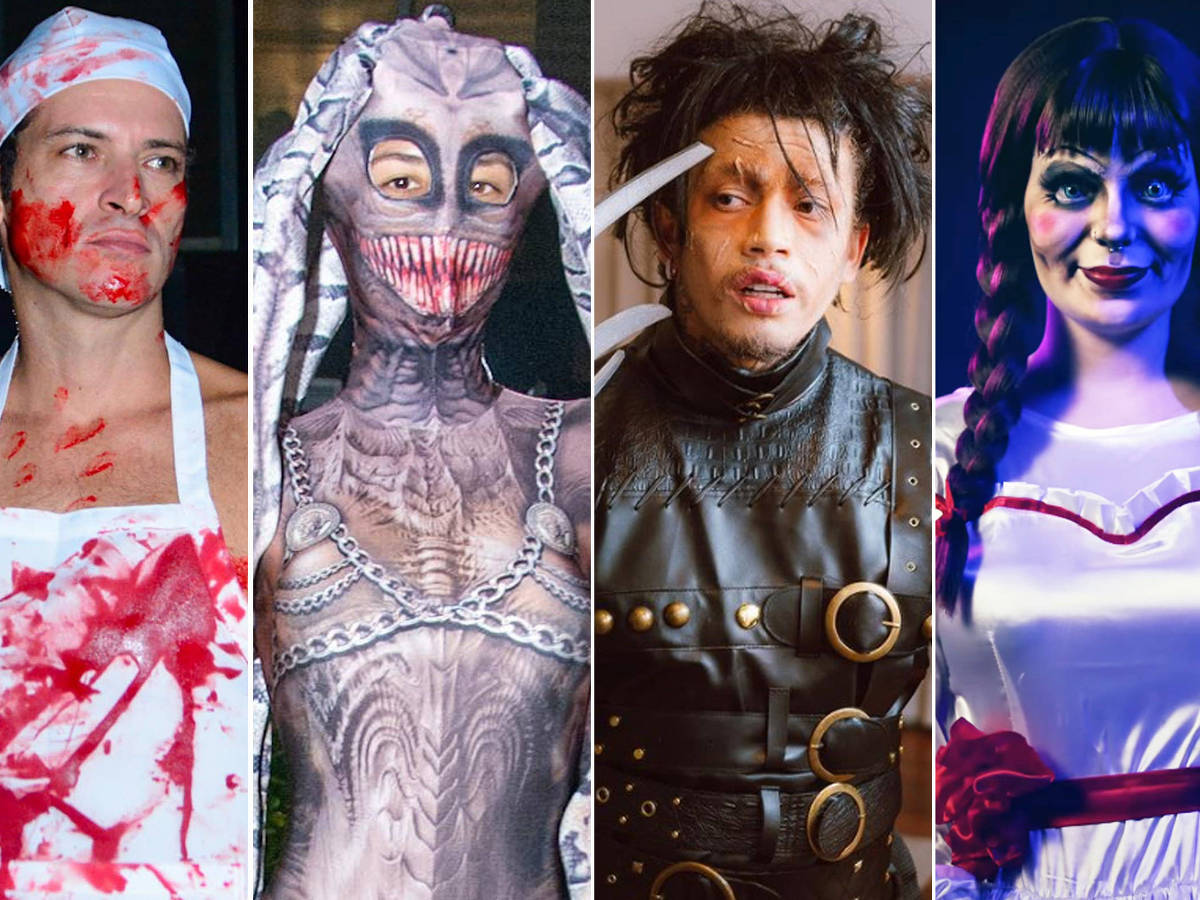 MONTAGEM, Leandro Lima na festa de Halloween organizada por Giovanna Lancellotti ( FOTO: AgNews )***Yanna Lavigne, chega na festa de Halloween produzida por Giovanna Lancellotti em condomínio na Barra da Tijuca no Rio de Janeiro Webert Belicio - 26.out.2023***Whindersson Nunes como Edward Mãos de Tesoura FOTO:Instagram/whinderssonnunes***Viih Tube de Annabelle Foto: Instagram/viihtube DIREITOS RESERVADOS. NÃO PUBLICAR SEM AUTORIZAÇÃO DO DETENTOR DOS DIREITOS AUTORAIS E DE IMAGEM