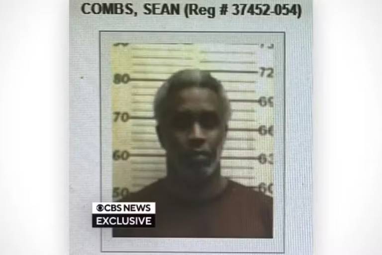 Diddy surge irreconhecível com barba e cabelos brancos em foto feita na prisão