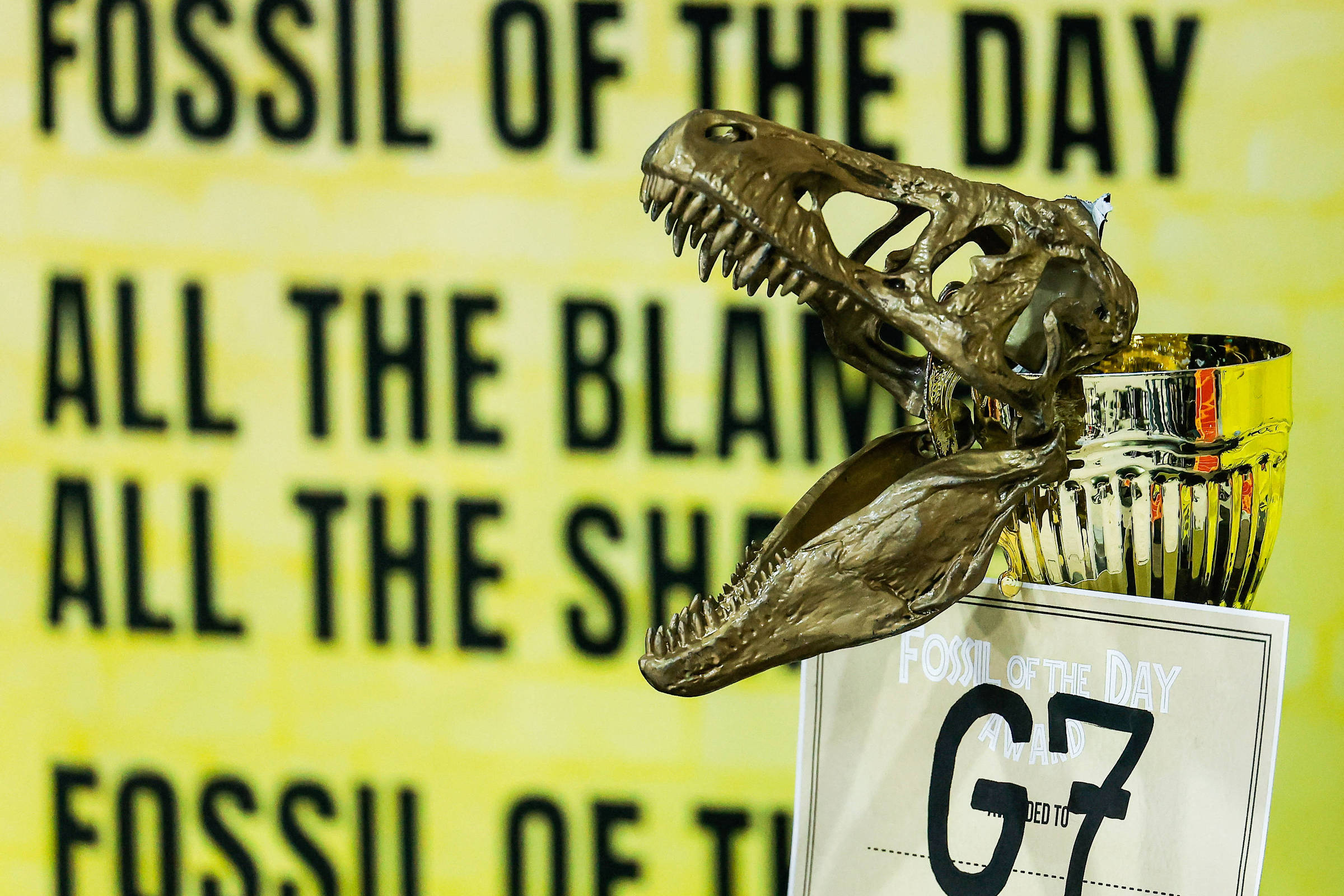 O que é o Fóssil do Dia, prêmio irônico diário na COP