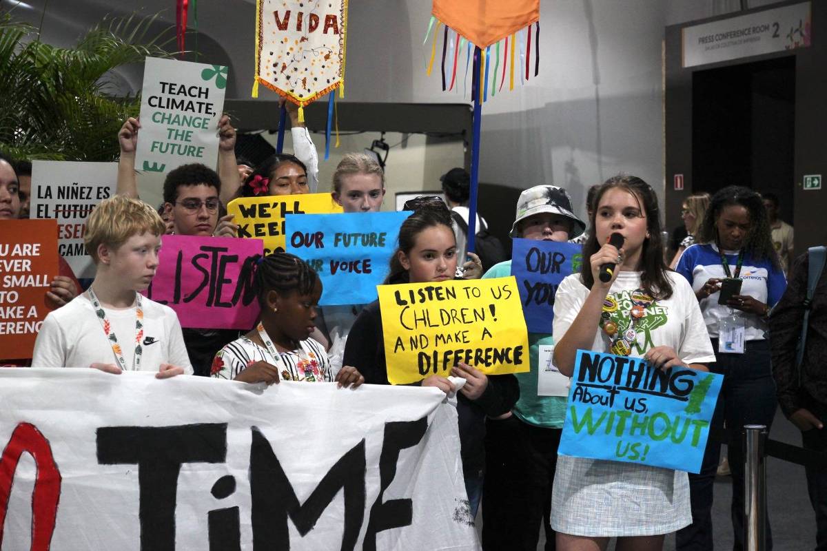 Crianças cobram ações contra crise climática e pedem maior inclusão durante as COPs