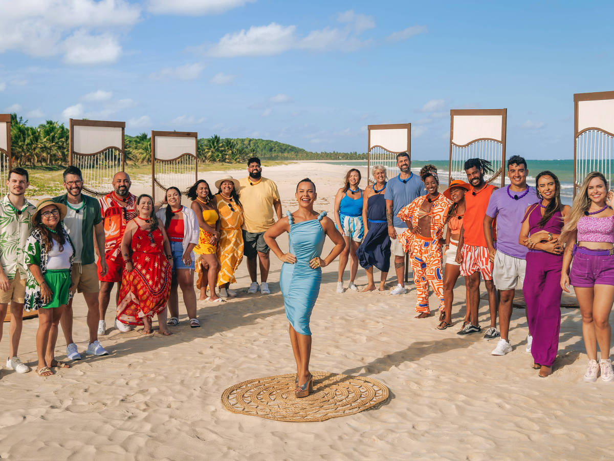Fernanda Souza em Ilhados com a Sogra 3.( FOTO: Marcos Serra Lima/Divulgação Netflix ) DIREITOS RESERVADOS. NÃO PUBLICAR SEM AUTORIZAÇÃO DO DETENTOR DOS DIREITOS AUTORAIS E DE IMAGEM