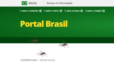 Mosquitos que transmitem a dengue "invadem" telas de sites do governo