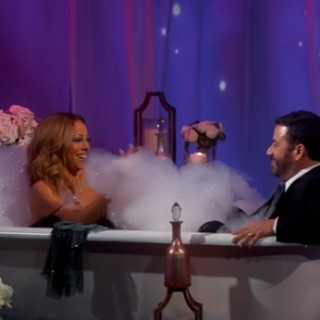 Mariah Carey dá entrevista a Jimmy Kimmel dentro de banheira