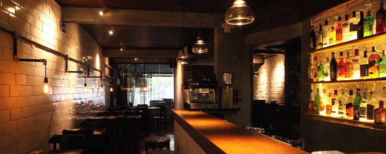 Ambiente do restaurante Solo Cozinha & Bar, em Pinheiros